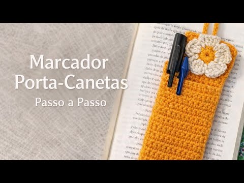 Crochet Bookmark Pen Holder | Step-by-Step Tutorial
