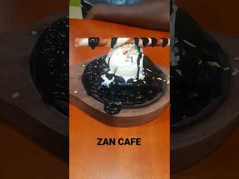 yummy 😋 Sizzle Brownie with ice cream at ZAN CAFE