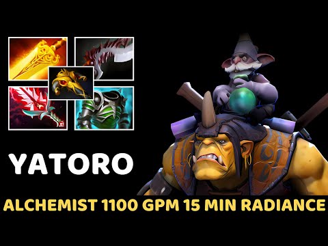 YATORO [Alchemist] 1100 Gpm 15 Min Radiance 7.37 Dota 2