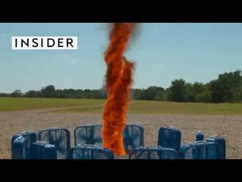 A hypnotic fire tornado by the Slow Mo Guys