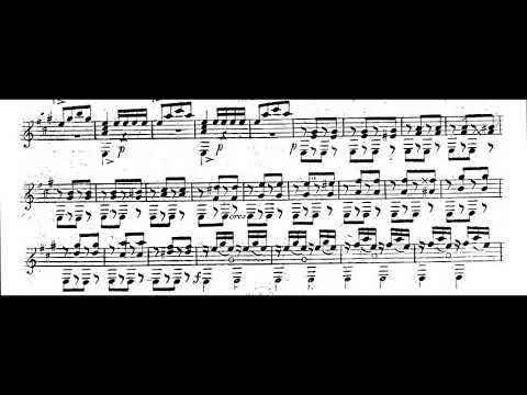 Luigi Legnani: Fantasia in A major, Op.19, for Guitar (Score video)