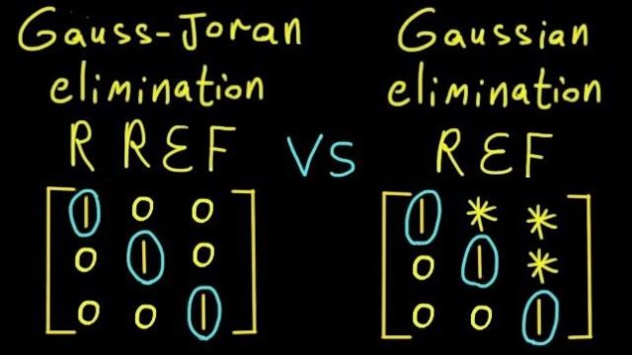 Gauss Jordan elimination (RREF) Vs Gaussian elimination (REF)