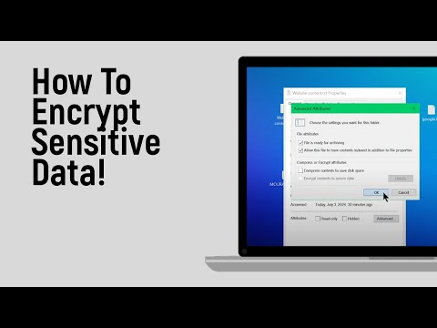How to Encrypt Sensitive Data on Your Computer [easy]