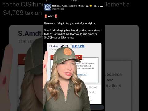 Gun Grabbing Murphy Back AGAIN With A HUGE Tax #shortsfeed #2ndamendment #shortsvideo #shorts Thumbnail