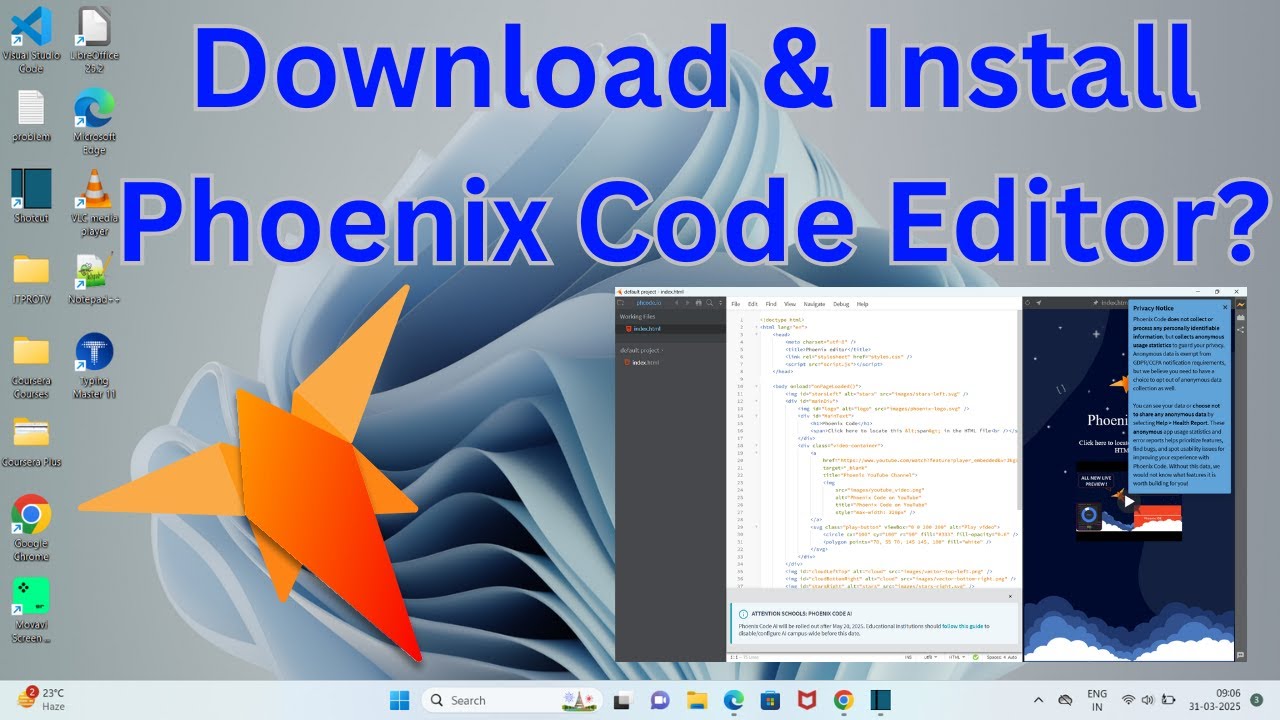 How to Download & Install Phoenix Code Editor in Windows 11?