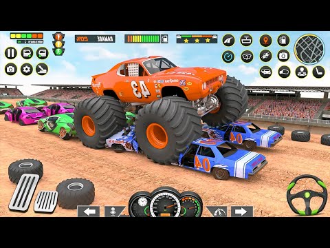 US Military Armored Monster Trucks Shooting Derby Demolition Stunts Simulator - Android Gameplay.