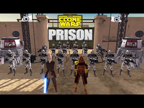 Republic HIGH SECURITY PRISON Defenses! - Men of War: Star Wars Mod Battle Simulator