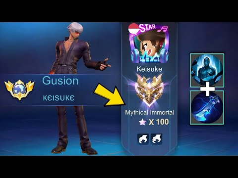 TOP GLOBAL GUSION NO EDIT GAMEPLAY & BUILD TUTORIAL IN RANK!! (MUST WATCH) - Mobile Legends