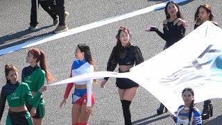 2024 SUPER FORMULA Rd.6/7 FUJI レースクイーンによる SF NEXT50フラッグ入場 土曜日スタート進行 4K