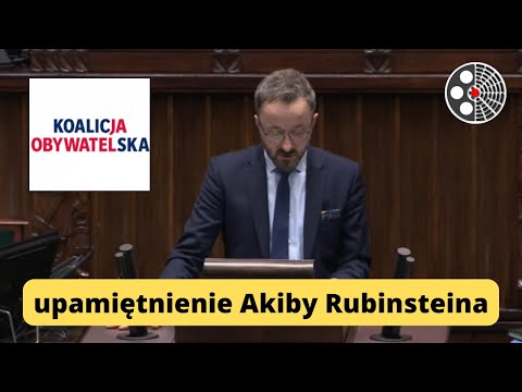 Krzysztof Piątkowski o upamiętnieniu Akiby Rubinsteina