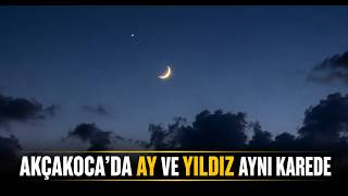 Akçakocada Ay ve Yıldız Aynı Karede