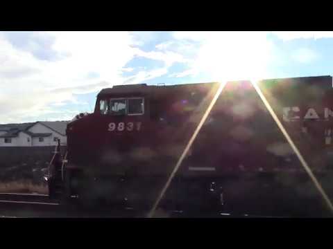 CP 402 Heads East At Cochrane West AB