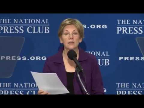 Sen. Elizabeth Warren speaks at The National Press Club