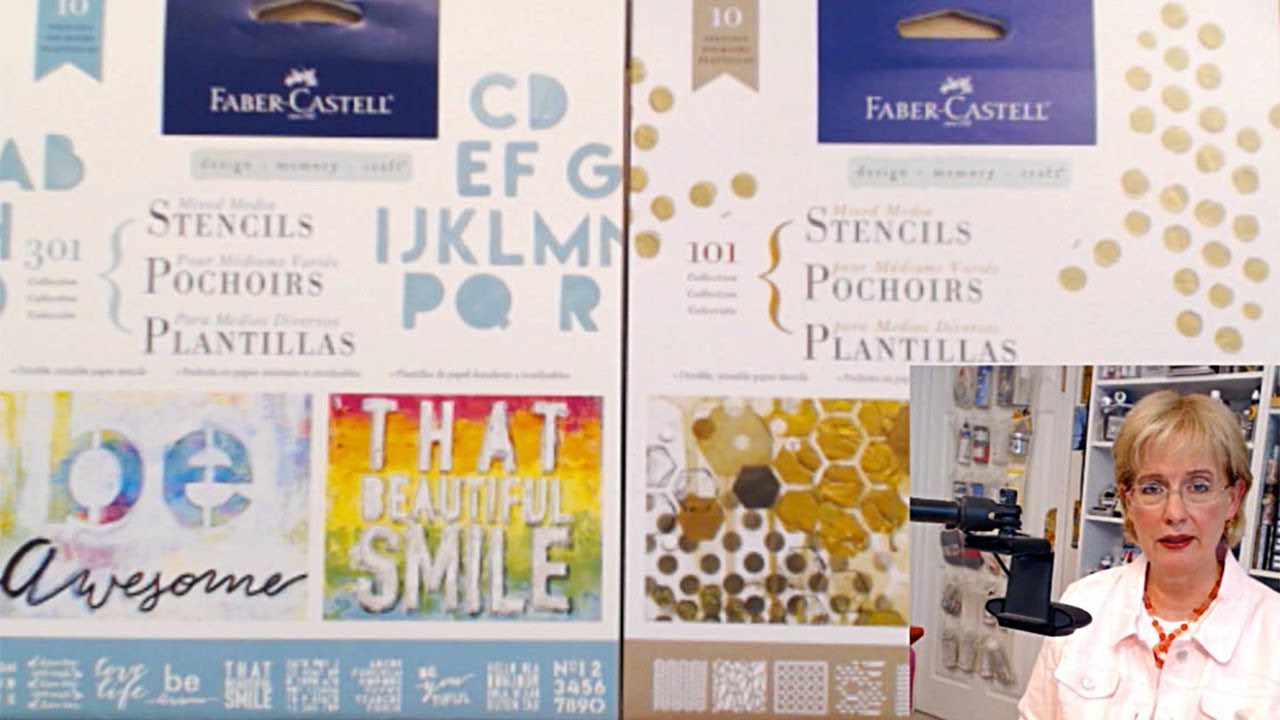 Faber-Castell Mixed Media Stencils - Review by Barb - HowToGetCreative.com