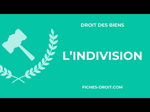L'indivision : définition et régime