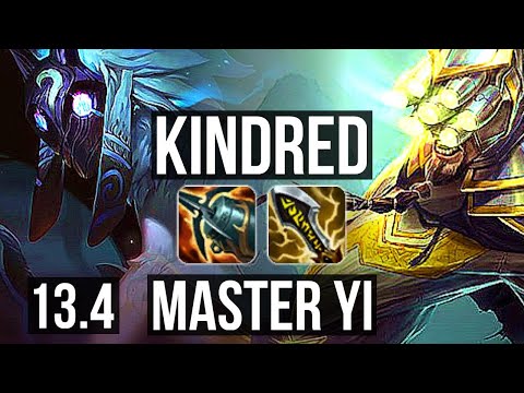 KINDRED vs MASTER YI (JNG) | 8/0/3, Legendary, 500+ games | EUW Master | 13.4