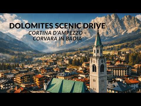Dolomites Scenic Road 🇮🇹 | Cortina d'Ampezzo to Corvara in Badia 🏔️ | 4K