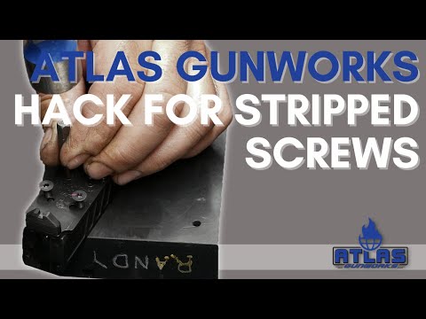 Hack for removing stripped screws from optics ready pistols