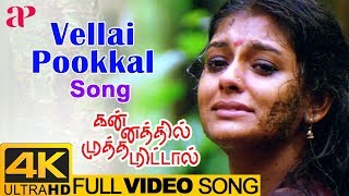 Vellai Pookal Full Video Song 4K | Kannathil Muthamittal 4K Video Songs | Nandita Das | AR Rahman