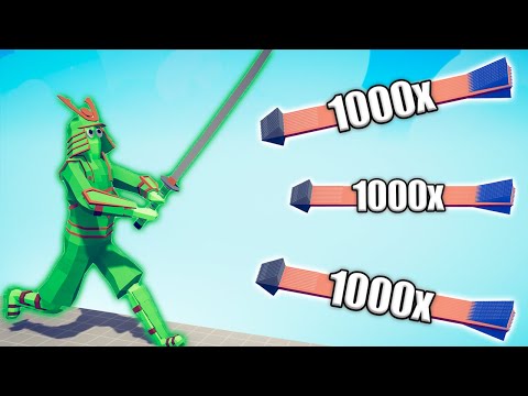 ZOMBIE SAMURAI GIANT vs 1000x OVERPOWERED UNITS - TABS | Totally Accurate Battle Simulator 2023