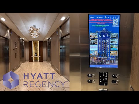 Touchscreen! OTIS (mb. ThyssenKrupp) Traction Elevators - Hyatt Regency in Sacramento, CA.