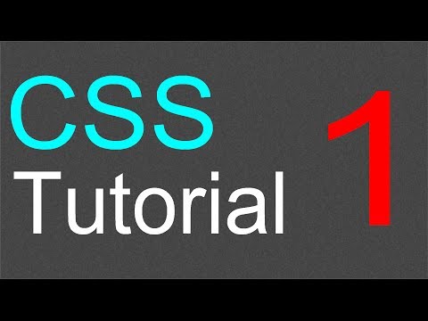 CSS Tutorial for Beginners - 01 - Introduction to CSS Video Lecture ...