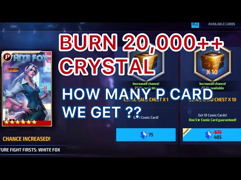 20,000 CRYSTALS CARD CHEST GAMBLING , HOW MANY P CARD WE GET ??