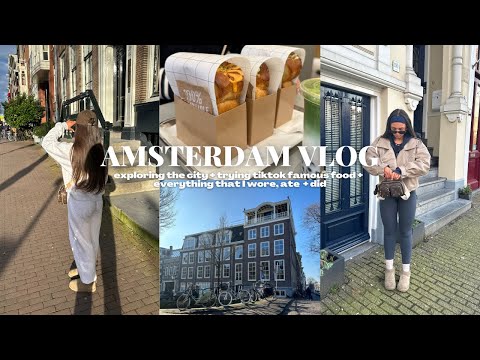 I WENT TO AMSTERDAM WITH MY BOYFRIEND! exploring the city + tiktok famous food | travel vlog 2023