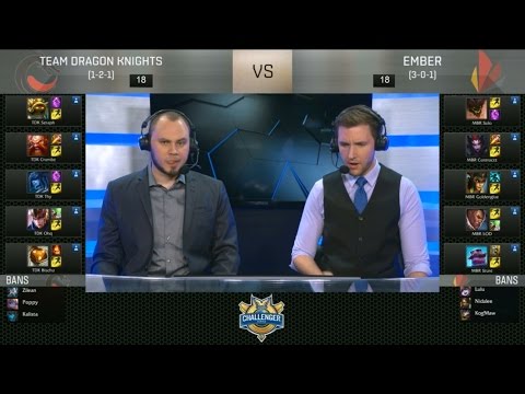 TDK vs MBR Highlights Game 1 - Team Dragon Knights vs Ember - 2016 NA Challenger Spring