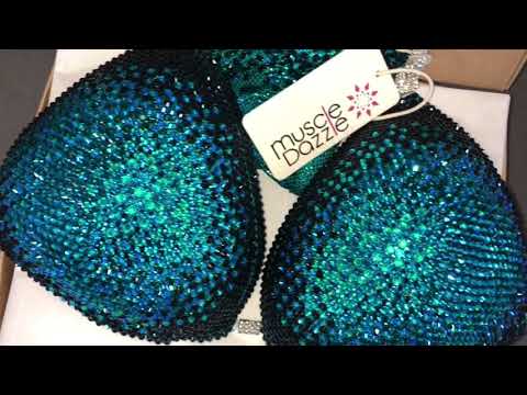 Teal competition bikini CB638 by Muscle Dazzle Teal competiti...