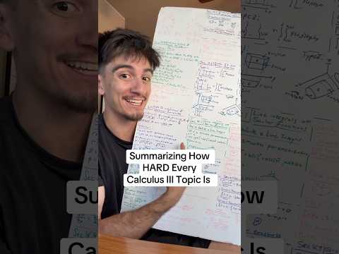 Summarizing How HARD Every Calculus III Topic Is