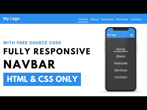 Responsive Navbar With Only HTML & CSS