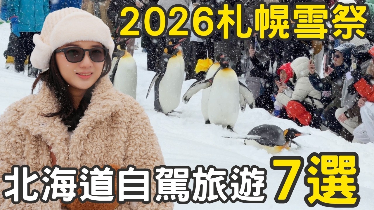 2026北海道雪季自由行必去7選⛄️小樽運河雪景、白色戀人公園、旭山動物園企鵝散步、紋別破冰船