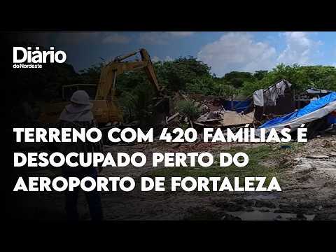 Terreno com 420 famílias é desocupado perto do Aeroporto de Fortaleza