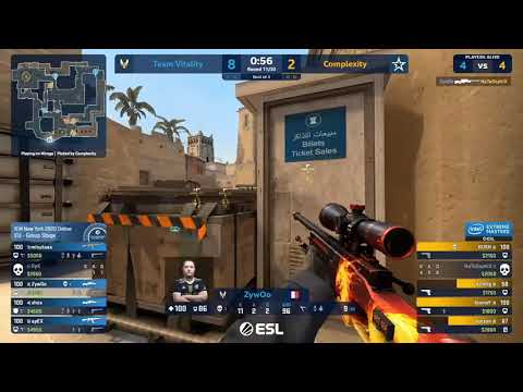 Zywoo 5 x triple - Shoxy ace - Vitality vs Complexity - IEM New York - Group A - EU - highlights