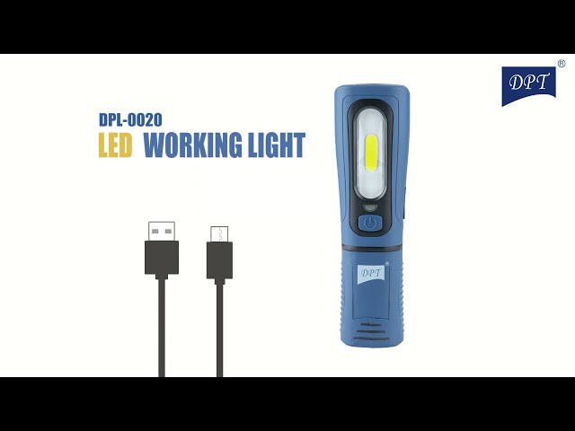 كشاف المخيمات اضاءة LED قابل للشحن 260 لومنز- تثبيت مغناطيسي عملي، توجيه مرن للضوء، عمر بطارية طويل،ضمان سنتان