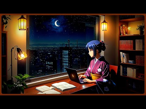 🌌 Lofi Anime Music to Study: Study Nights with Anime Melodies 📚🎶