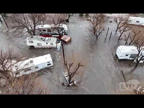 3-10-2023 Kernville, CA catastrophic flooding from drone - SOT