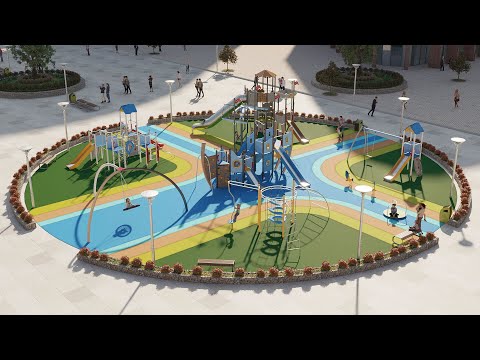 CGI 3D Animation Buglo Active series playground