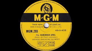 George Shearing Quintet - I&#39;ll Remember April