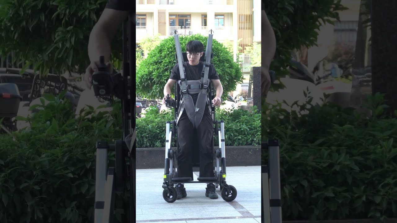 Standing Electric Wheelchair & Power Stand Up Walker - Sit to Stand Walking for Rehabilitation Trainer