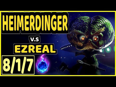 DESTINY (HEIMERDINGER) vs EZREAL - 8/1/7 KDA BOTTOM ADC GAMEPLAY - OC Ranked DIAMOND