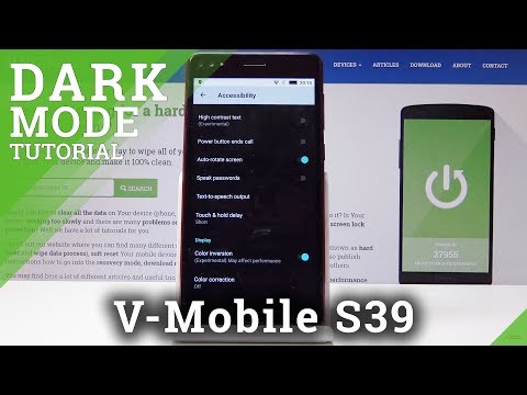 How to Invert Colors in V-Mobile S39 - Switch On Dark Theme