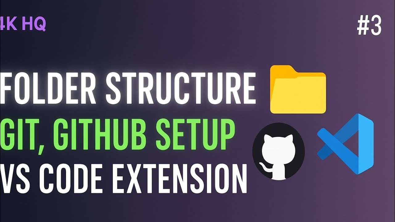Folder Structure, GitHub and VSCode Extensions for web development. #git #html #webdev #vscode #3