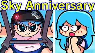 Friday Night Funkin&#39; VS Sky Remanifested, 1 Year Anniversary | Challenge Sky + Ski Bot (FNF Mod )