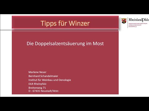 6. Tips for winemakers: Deacidification of grape must using a double salt deacidification process