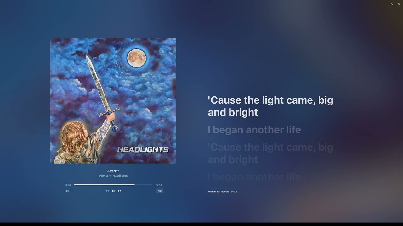 Alex G Playlist (Apple Music) listen & study