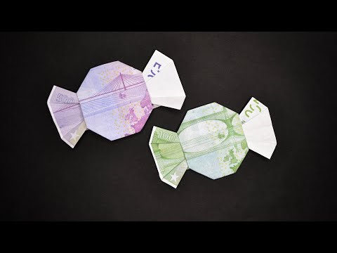 Origami BONBON Geldschein GELD FALTEN | Geschenk für Kinder | Money CANDY | Tutorial by Euro Origami