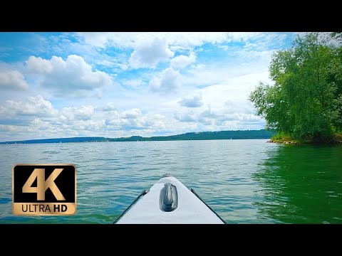 {4k} Peaceful, Relaxing Kayaking on Brombach Lake |No Music| |Sounds From Nature| |Scenic View|