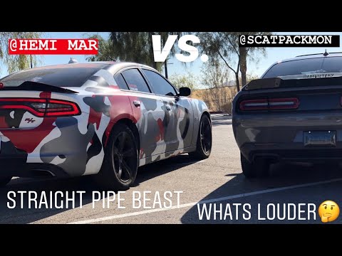 2019 Dodge Challenger Scatpack vs 2017 Dodge Charger R/T Plus SEMA VEGAS**MUST WATCH**